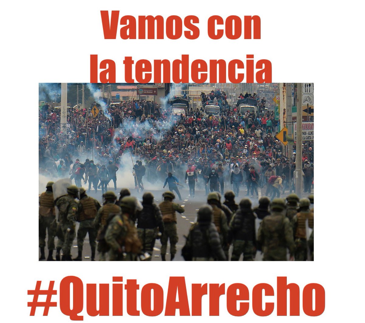 Todos los tuiteros unámonos en esta tendencia #QuitoArrecho.
No queremos paro, no queremos terrorismo, no queremos vandalismo!!! No al correismo que auspicia actos vandálicos #RedDeTuiterosDemocraticos