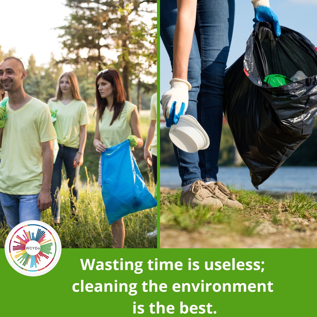 WCYDO_Earth's tweet photo. Wasting time is useless;
cleaning the environment is the best. 🌱
#savenature #saveenvironment🌳🌍 #cleannature #WCYDo #dailyactions #saveplanettoday #sustainablefuture https://t.co/obbA3Lrq1U