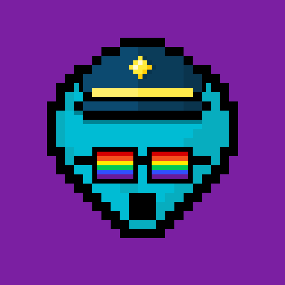 BuddyAlienNFT's tweet photo. Pride month celebration

#Pride A police officer from Mars. 

#pridemonth2022 #PrideMonth #NFT #NFTCollection #NFTProject #NFTcommunitiy https://t.co/0I51xqXPRF