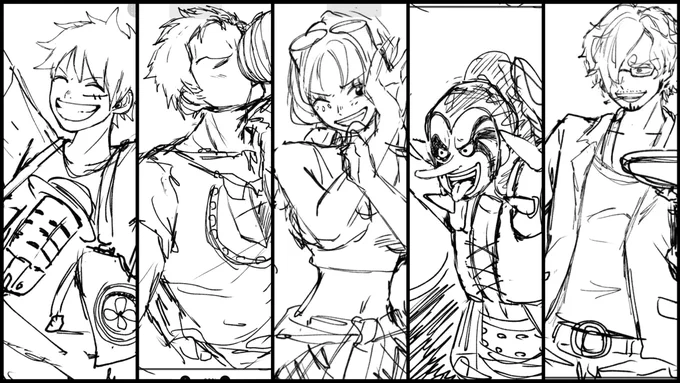 まだめちゃくちゃ下書き段階だけどっっ!!!※タップ推奨
 #麦わらの一味の日  #onepiece  #OP_FILMRED 