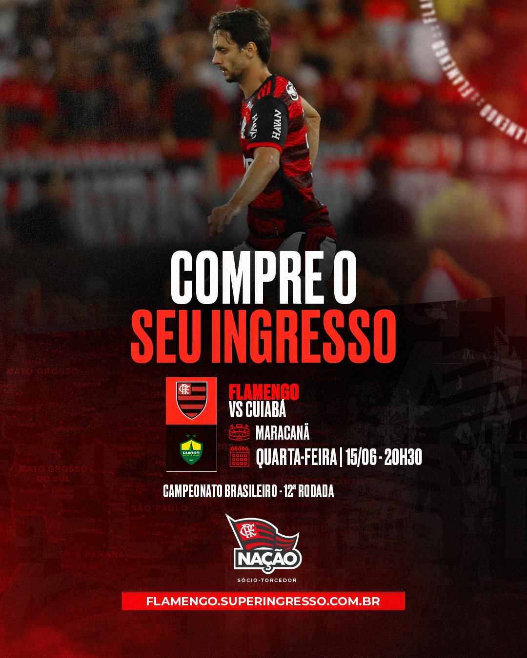 Flamengo x Santos no DF: pré-venda para sócio-torcedor começa terça