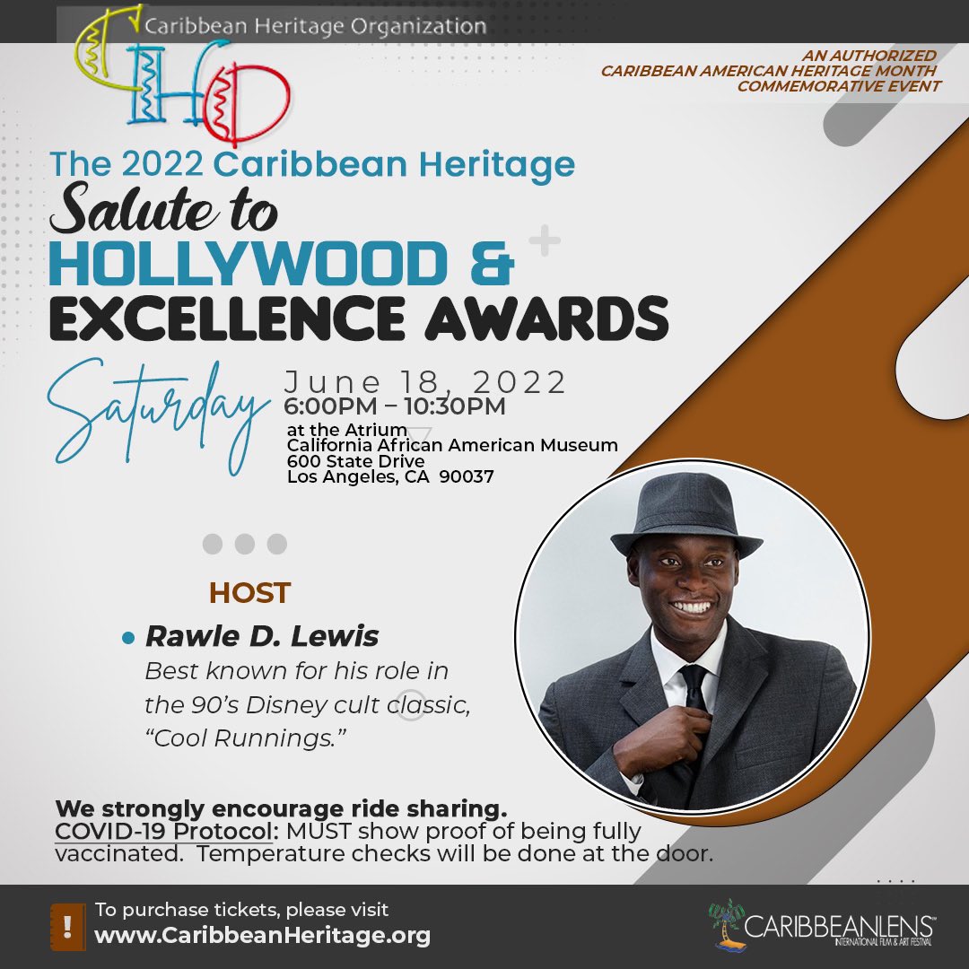 Caribbean Heritage Magazine (@wearechm) on Twitter photo Mr. Cool, Rawle Lewis, of Cool Runnings fame will host the 2022 Caribbean Heritage Salute to Hollywood and Excellence gala.
<a href="/rawletv/">Rawle D Lewis</a>
🇹🇹
#RawleLewis
#CoolRunnings
#Trini
#Trinidadian
#CaribbeanAmericanHeritageMonth
#JuneIsCaribbeanAmericanHeritageMonth
#CaribbeanHeritage Mr. Cool, Rawle Lewis, of Cool Runnings fame will host the 2022 Caribbean Heritage Salute to Hollywood and Excellence gala.
<a href="/rawletv/">Rawle D Lewis</a>
🇹🇹
#RawleLewis
#CoolRunnings
#Trini
#Trinidadian
#CaribbeanAmericanHeritageMonth
#JuneIsCaribbeanAmericanHeritageMonth
#CaribbeanHeritage