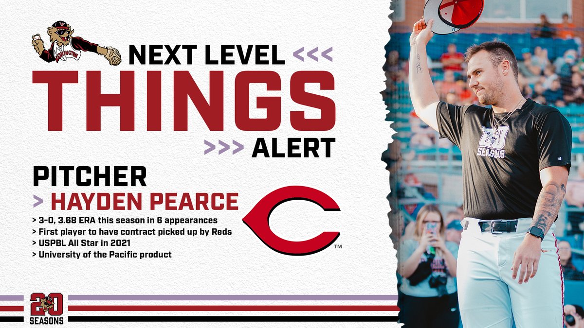 Washington Wild Things (@washwildthings) on Twitter photo RHP Hayden Pearce (@hpearce21) is headed to the <a href="/Reds/">Cincinnati Reds</a> organization, as he becomes the 46th Wild Thing to have his contract purchased by an affiliated organization.
Good luck, Hayden!
📖: bit.ly/HaydenPearceRe…
#WeMakeForeverFans RHP Hayden Pearce (@hpearce21) is headed to the <a href="/Reds/">Cincinnati Reds</a> organization, as he becomes the 46th Wild Thing to have his contract purchased by an affiliated organization.
Good luck, Hayden!
📖: bit.ly/HaydenPearceRe…
#WeMakeForeverFans