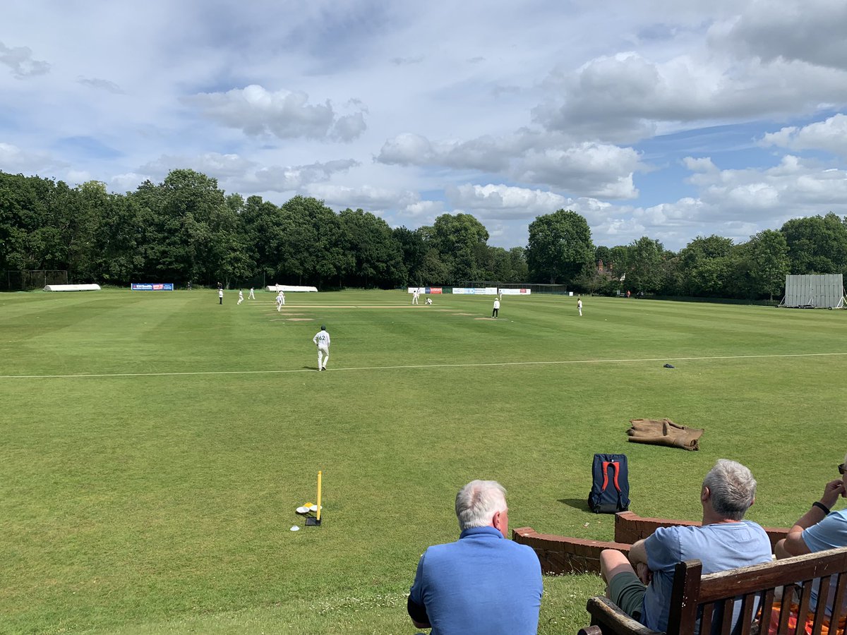 JamesStables7's tweet photo. Lovely afternoon on the terraces of @BarntGreenCC watching the historic market town @NantwichCC ##HMTF https://t.co/T8sOVygeid