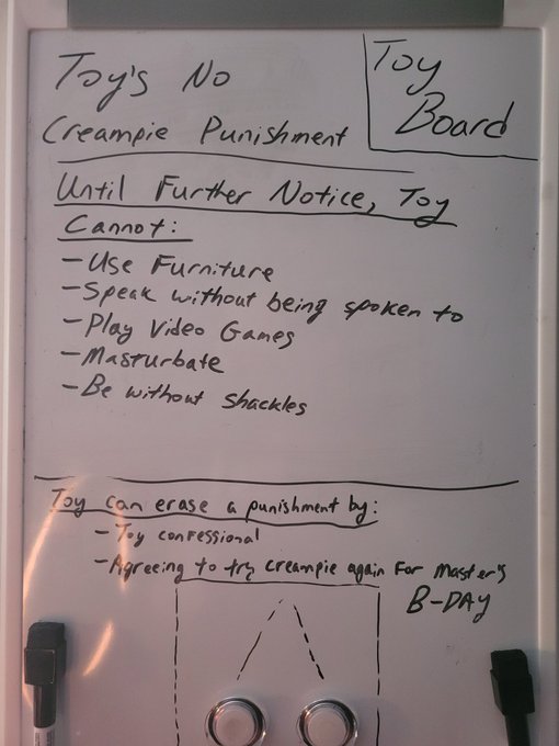 Got myself in trouble with Master. Told him I would come home dirty and creampied but I didn't. I don't