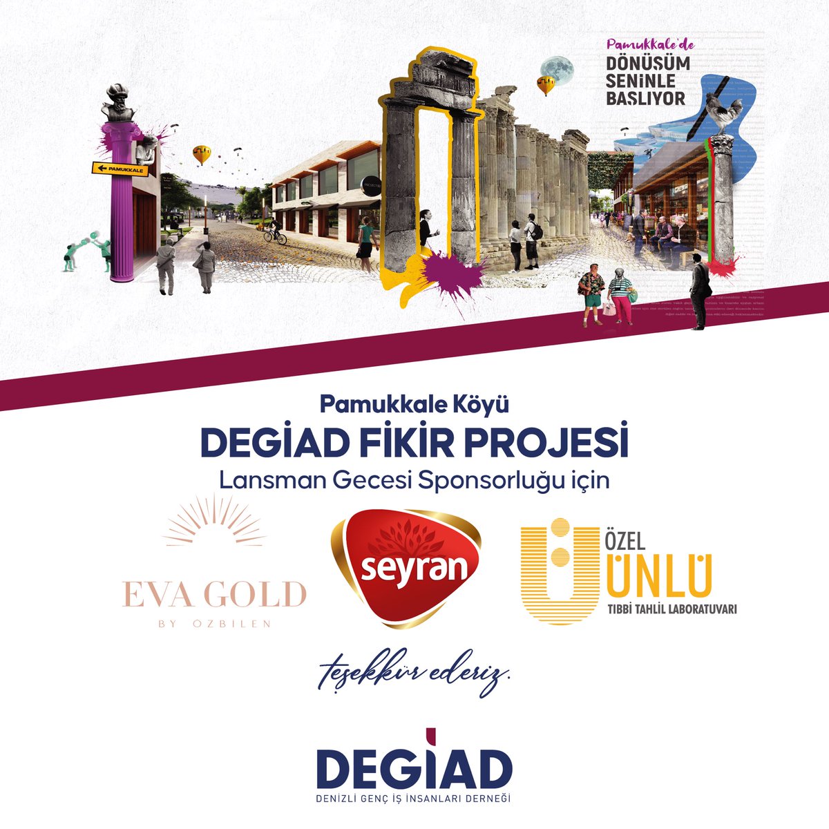 degiadorg's tweet photo. Pamukkale Köyü DEGİAD Fikir Projesi Lansman Gecesi’nin sponsorluğu için Eva Gold, Seyran Çerezleri, Özel Ünlü firmalarına teşekkür ederiz.
#Degiad #PamukkaleKöyüDegiadFikirProjesiLansmanGecesi #EvaGold #SeyranÇerezleri #ÖzelÜnlü #Sponsorluk https://t.co/sV3V3L6JVW