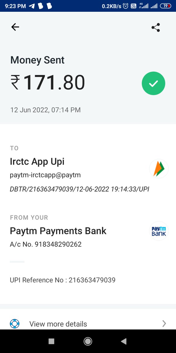 dipankar8348's tweet photo. @IRCTCofficial  app se book kiya... 
Paisa to cut liya @Paytm @Paytmcare leken koi tickit dikha nehi raha he @IRCTCofficial ke app par.. https://t.co/Q2UM85lCwl