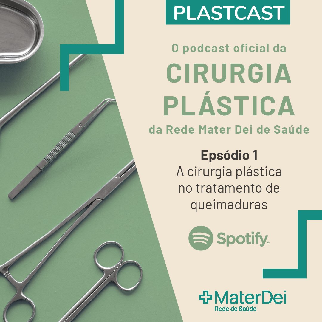 RedeMaterDei's tweet image. O Plastcast, conta com a participação dos cirurgiões plásticos Ronan Horta e André Mafra, que conversam sobre suas experiências a respeito do tratamento de queimaduras na cirurgia plástica da Rede Mater Dei.

👉 Aperte o play e confira: spoti.fi/3NHVcMe