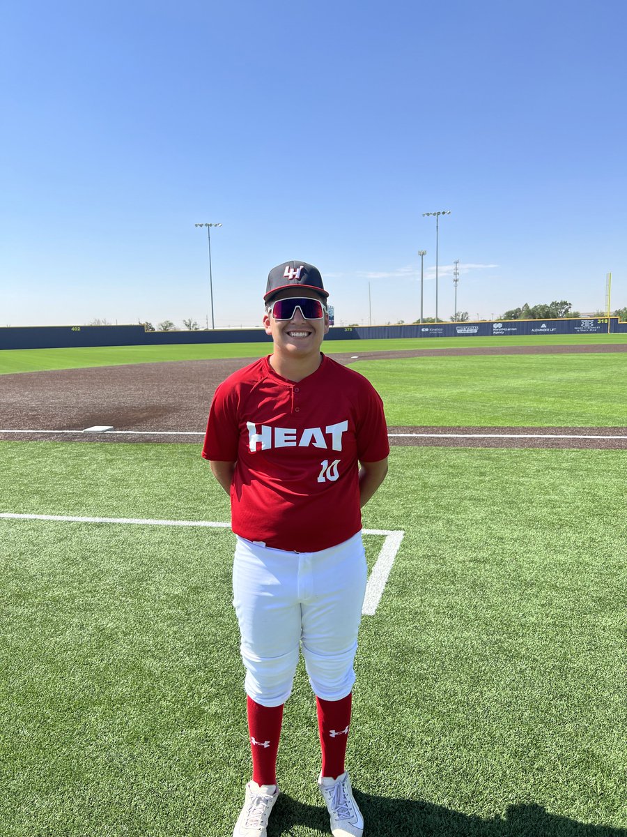 #WTXSatellite F: Lubbock Heat Baseball 14, M.O.B. Midessa Outlaws Baseball 4
Pitcher: Hector Villegas 5 IP, 5K, 3H
Hitter: Ivan Mcgwier 2-3, 2B, 4 RBI, R