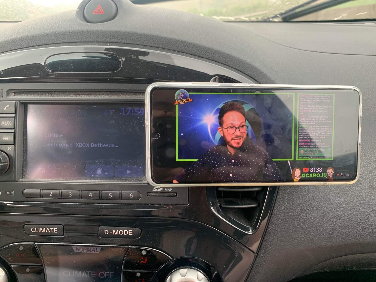 Même en voiture on suit la conf #xoboxbethesda en #CaroJu !