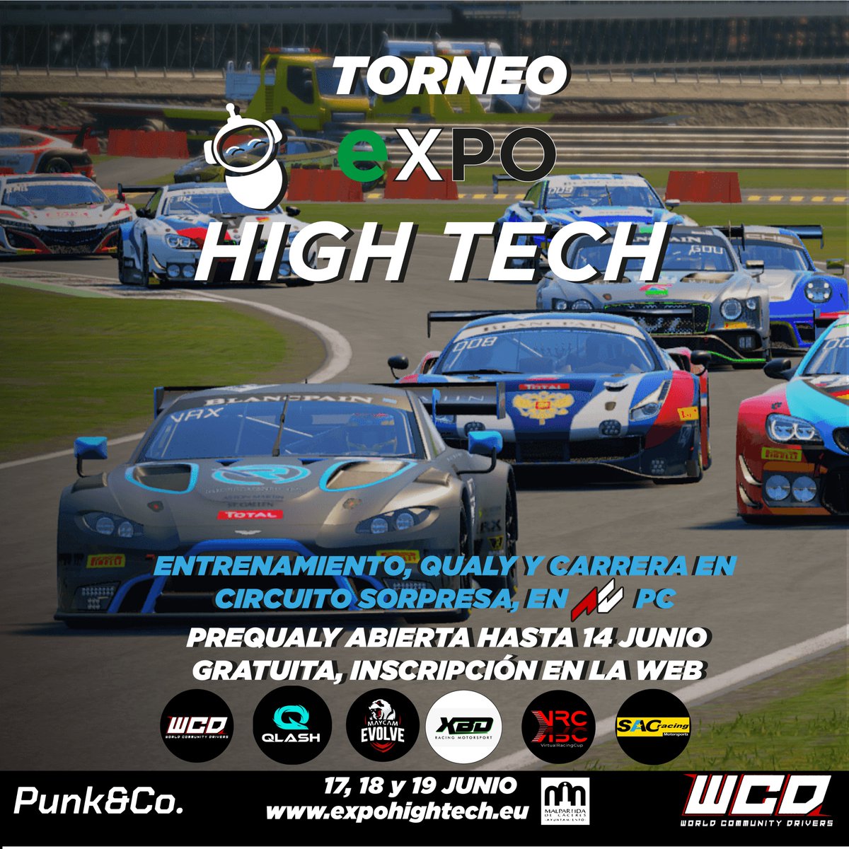 Participa en nuestro torneo en Assetto Corsa PC y demuestra tus habilidades, sé el más rápido frente a los e-sports teams ! @worldcommunitydrivers @qlash_spain
@maycamevolve <a href="/xbdracing/">XBD Racing Motorsport</a> @virtualracingclub_pl @sacracing_automovil Inscríbete en expohightech.eu