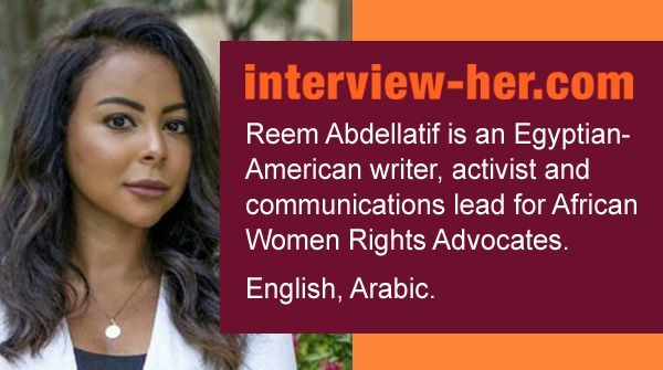 Interview_Her's tweet photo. New 📣  @Reem_Abdellatif co-founder African Women Rights Advocates @AWRA_org, has joined the @Interview_Her experts platform. Click to connect, read her profile and links 👉https://t.co/4SWztuET7f https://t.co/6YhaT3jHy2