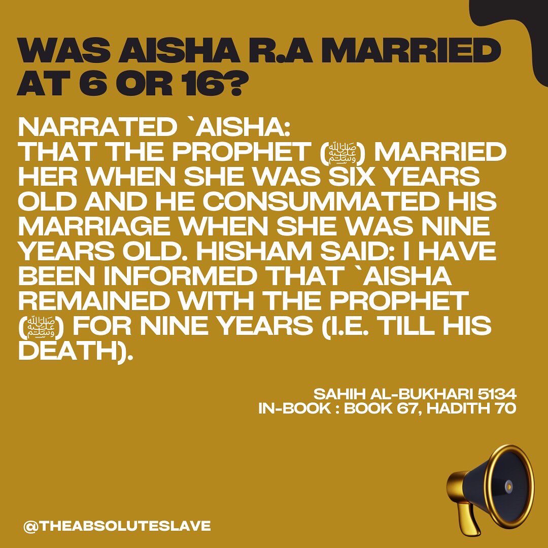 ThedudeAbides_7's tweet photo. A Thread on the ongoing controversy of Prophet Muhammad PBUH and Aisha r.a✨
#Prophet #Muhammad #Islam #ProphetMuhammad https://t.co/oe7Jh3NHbK