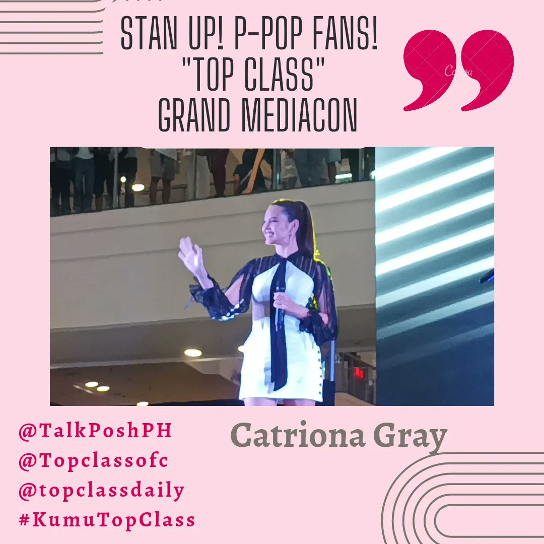 talk_posh's tweet photo. Stan Up! P-Pop Fans! "Top Class" Grand Mediacon Introducing the 30 official  trainees with Miss Universe 2018 and "Top Class" host Catriona Gray

Read more: 
https://t.co/FLAZnLawUg 

#Topclassgrandmediacon #Topclass #kumuTOPCLASS #CatrionaGray #MediaConference #Kumu https://t.co/fpe5uTFSYW