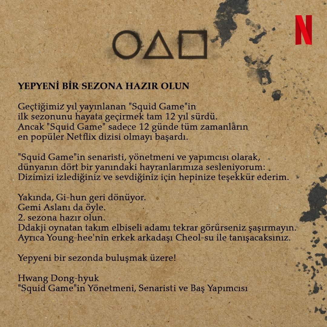 👉⏺🔼⏹ 👈
#SquidGameS2
Ve Geri Sayım Başladı...
<a href="/netflixturkiye/">Netflix Türkiye</a>