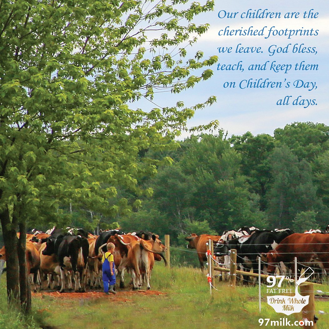 Our children are cherished footprints we leave. God bless, teach, keep them on #ChildrensDay, all days. Farmers cherish knowing the work they do every day feeds &amp; strengthen others, especially children
#childrensday2022 #GodBless #allkids #farmkids #everychildmatters #cows #kids
