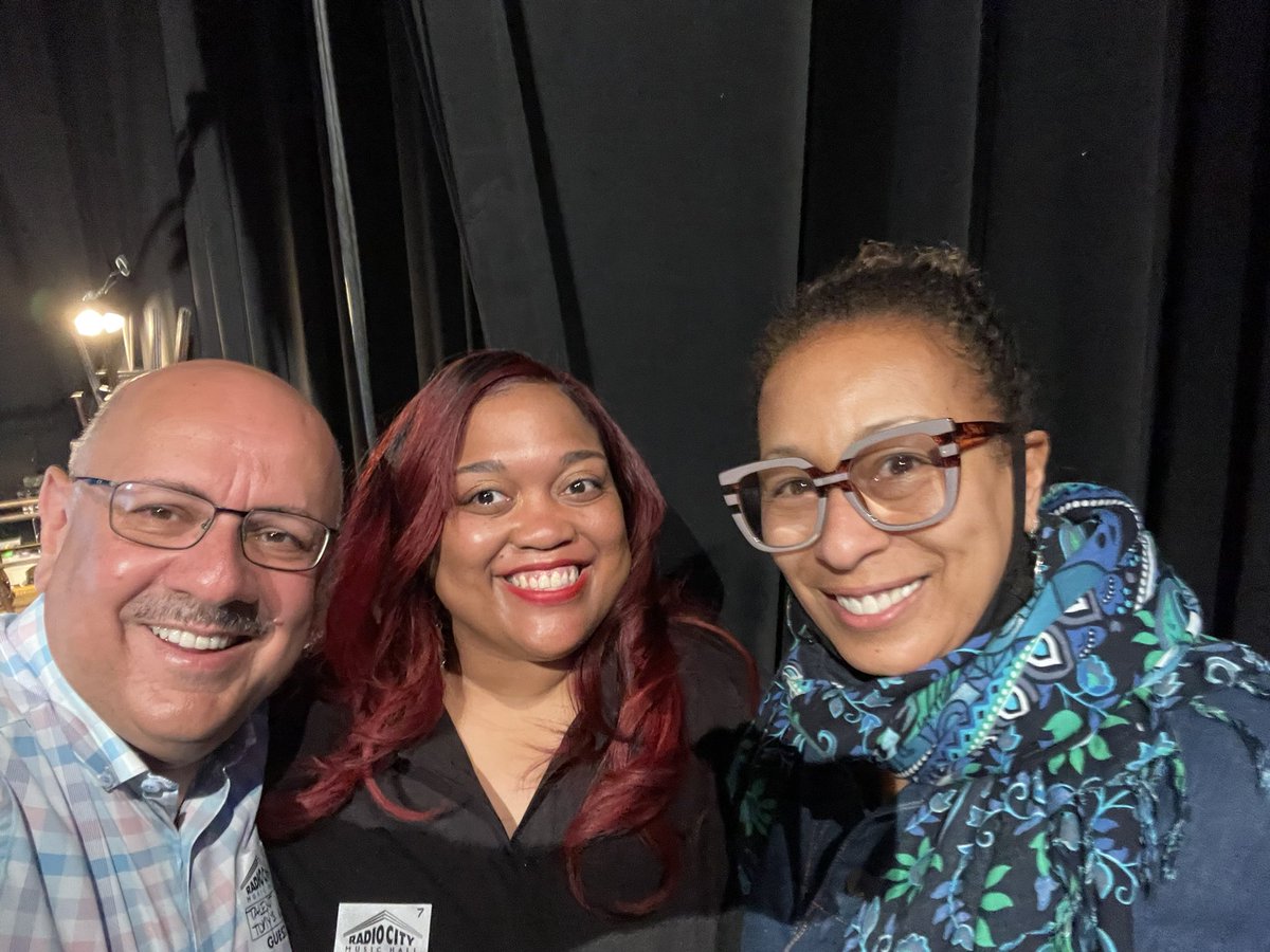 RoshundaJK's tweet photo. Good morning 🤗 Just rehearsing for the Tony awards! Tamara Tunie &amp; CMU President Farnam Jahanian will introduce me. Our section is shortly after the cast of Company performs! Tune in tonight on CBS or stream on Paramount Plus!#TonyAwards #ArtsEducation #applaudmyteacher https://t.co/ioAv3RYXis