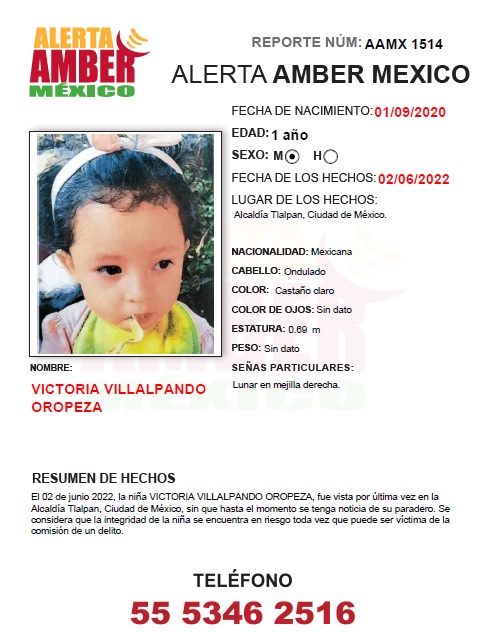 RanianiDi's tweet photo. @EnTlalpan @SOS_Busqueda @FiscaliaCDMX Acaban de activar alerta Amber México https://t.co/AO64g2HLoG