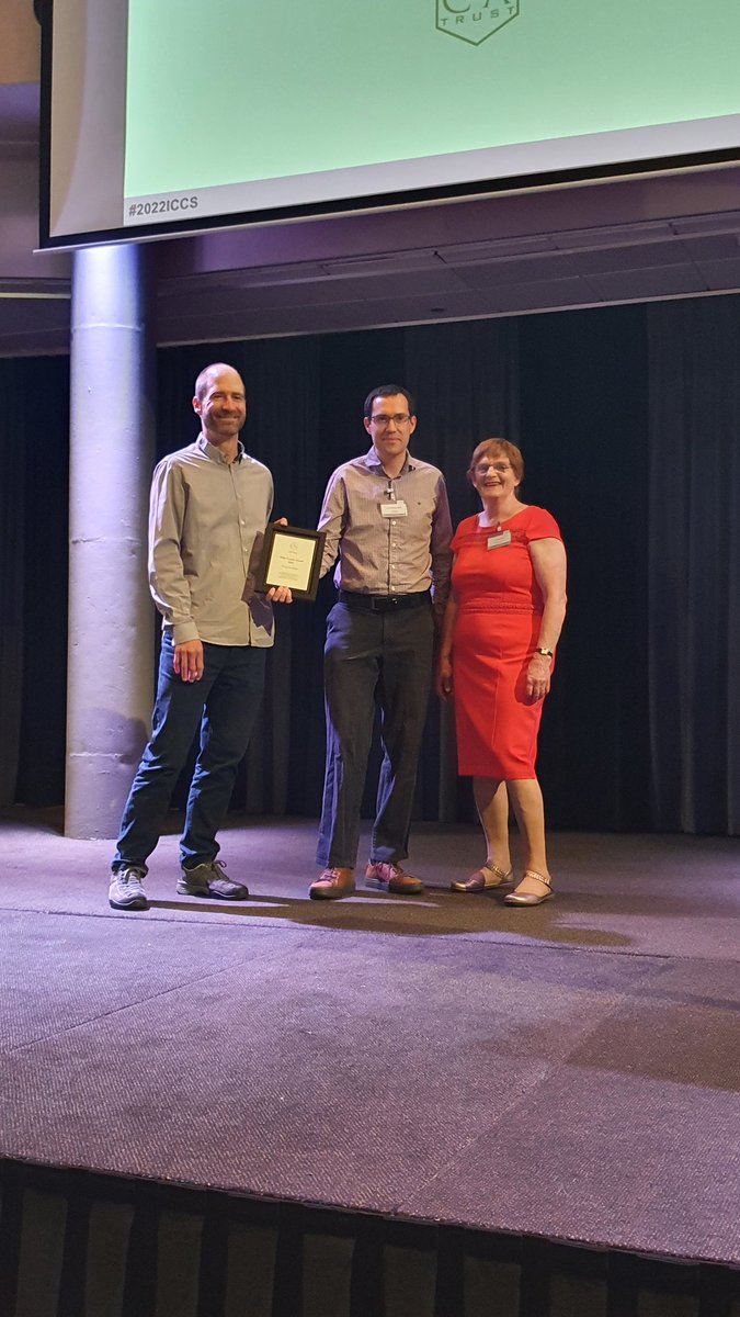Congratulations to Greg Landrum @dr_greg_landrum ..<a href="/baoilleach/">Noel O'Boyle (@baoilleach@mstdn.science)</a> and <a href="/WendyAnneWarr/">Wendy Anne Warr</a> on behalf of CSA Trust <a href="/intconfchemstr/">ICCS</a> #2022iccs