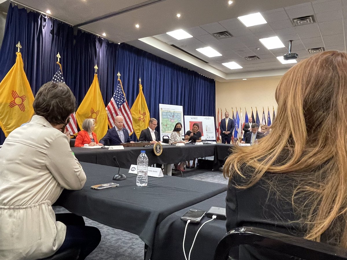 Rep_Stansbury's tweet image. Yesterday we were proud to host @POTUS in New Mexico and grateful for his commitment to help make the families impacted by devastating wildfires whole and to help New Mexico prepare for potential flooding. There is much work ahead but grateful for this important visit.