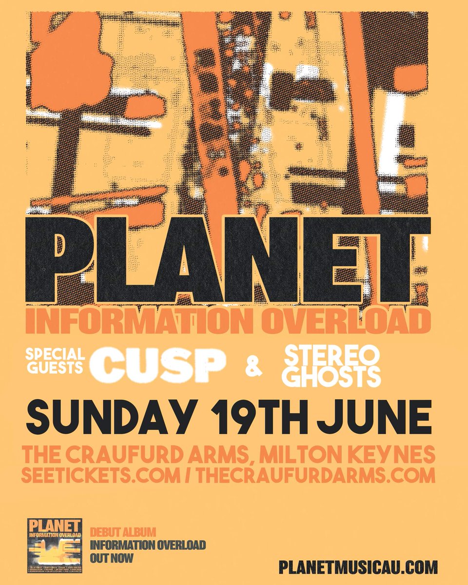 Paul Rivers (@rivsrivers) on Twitter photo #coolgigalert
Next Sunday 19th June Live <a href="/craufurdarmsmk/">The Craufurd Arms</a> we have the awesome #Aussie song based #indieband <a href="/PLANETmusicau/">PLANET</a> with support from <a href="/cuspband_/">CUSP</a> & <a href="/GhostsStereo/">Stereo Ghosts</a>
Highly recommend this one!! #coolgigalert
Next Sunday 19th June Live <a href="/craufurdarmsmk/">The Craufurd Arms</a> we have the awesome #Aussie song based #indieband <a href="/PLANETmusicau/">PLANET</a> with support from <a href="/cuspband_/">CUSP</a> & <a href="/GhostsStereo/">Stereo Ghosts</a>
Highly recommend this one!!