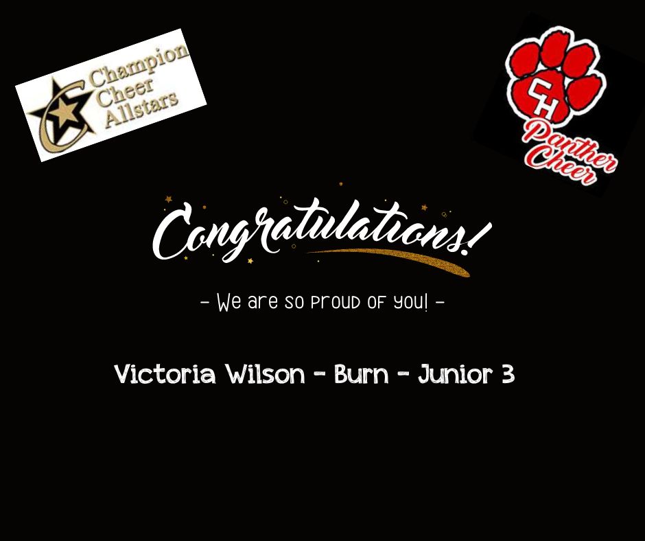 CHPantherCheer's tweet image. Congratulations to our amazing @ChampionCheerAS  Panther Cheerleader!  Best wishes for a great year with your All-Star team this season! @CHPantherPride