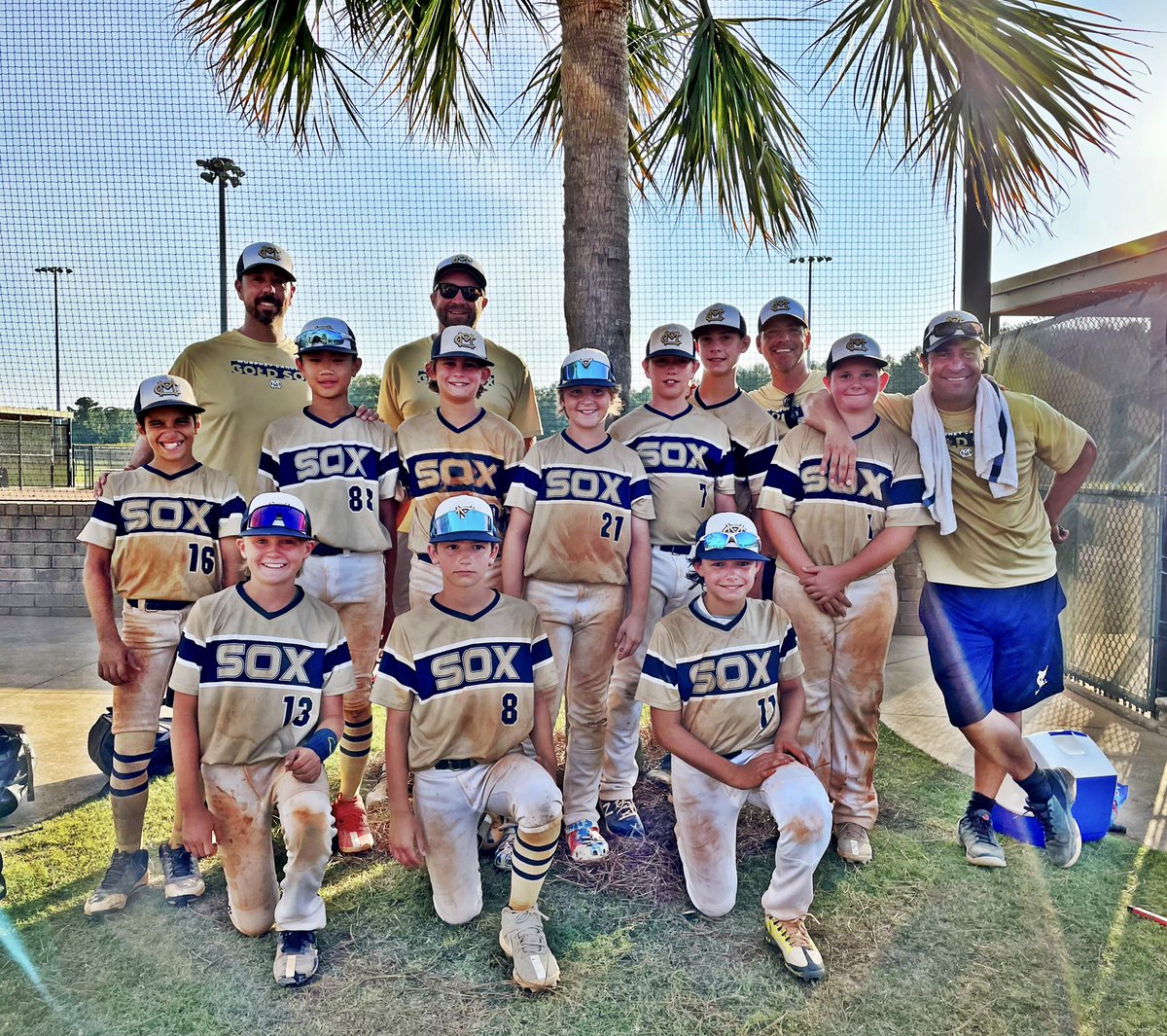 ronnierobjr's tweet photo. Congrats to my boys - the 11U Gold Sox! They played 8 games in 4 days (5-2-1), including 3 on Saturday to reach the semi-finals in the @PerfectGameUSA Gulf Coast World Series! The field was made up of 28 teams across GA, AL, TN, TX, and FL, and the boys finished 3rd! So proud! 😁 https://t.co/VfqbEZ06J3