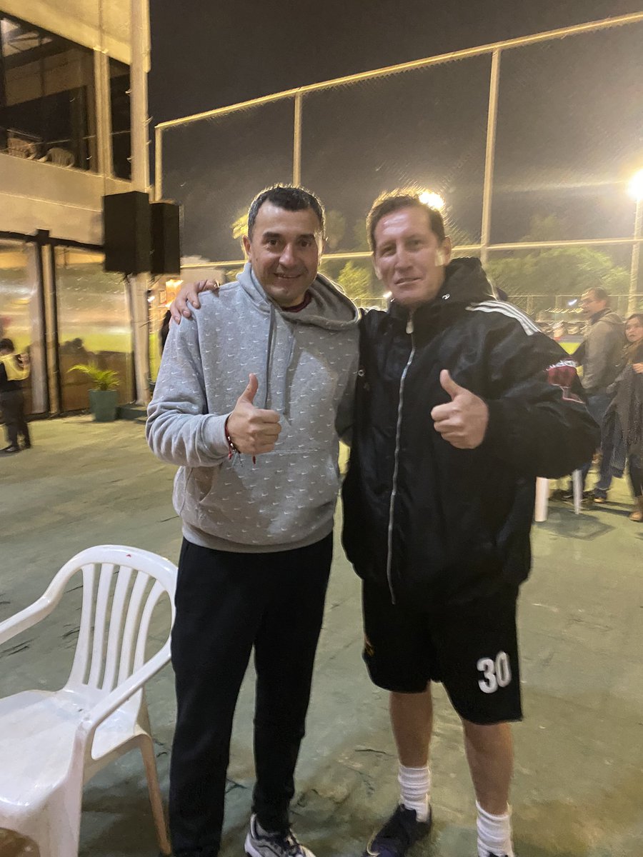 Con mi dupla del 96 Feliz Brites Román 🔵🔴CCP⚽️🏆Que placer volverte a ver mi amigo…💪💪