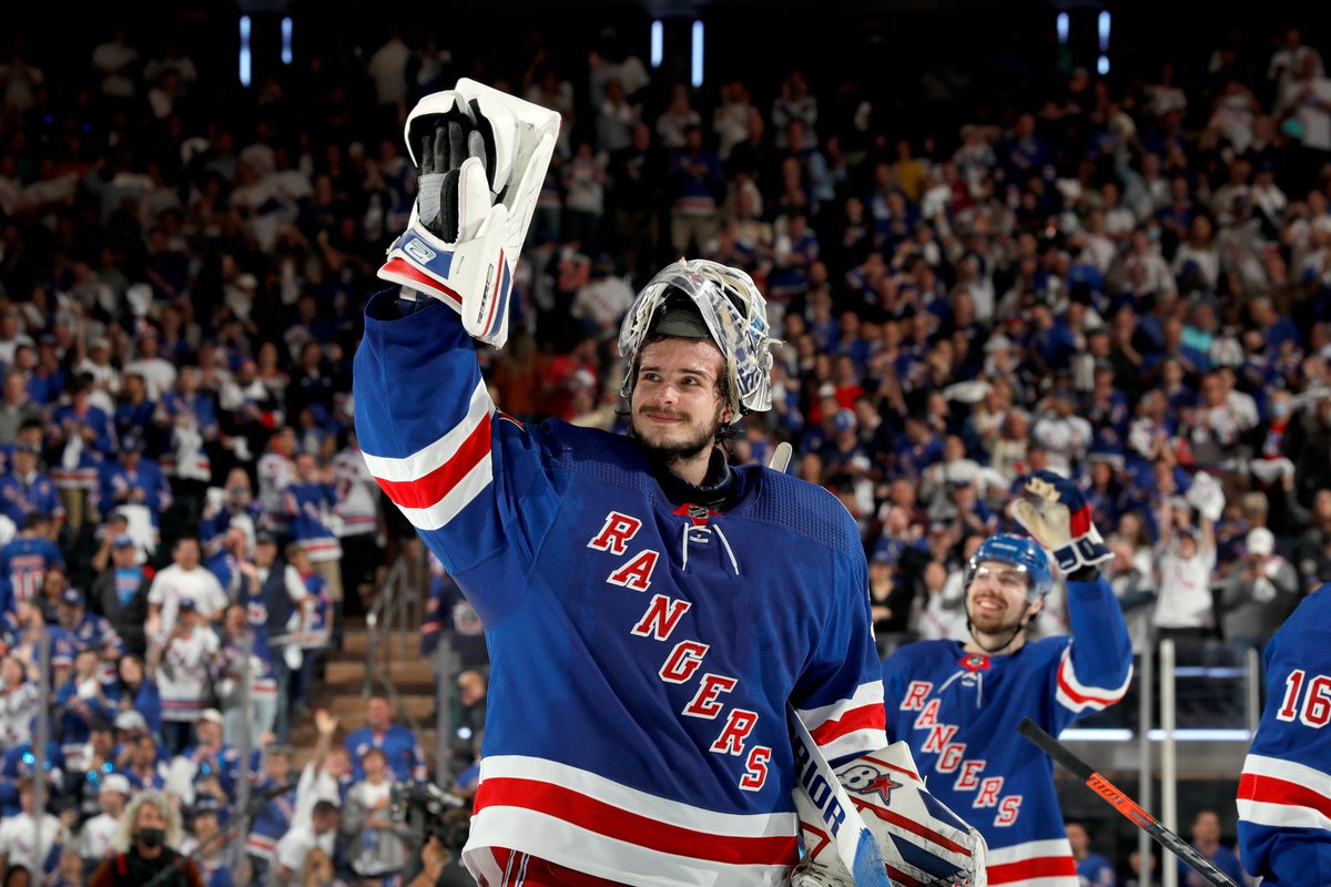 BR_OpenIce's tweet photo. .929 Save Percentage
2.59 GAA
79 Saves in Round 1, Game 1
669 Total Saves

Igor Shesterkin kept the Rangers in it throughout the playoffs 👏 https://t.co/rgBTHuDk6V