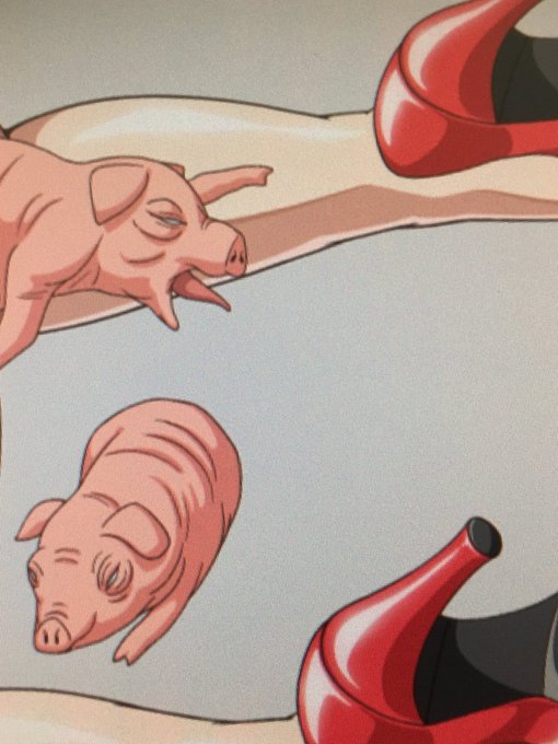 なかなかよそが写らないように撮るのが難しいw

液体はまだですが、仔豚が塗れたぞ…!
上手く描けた気がしますw 