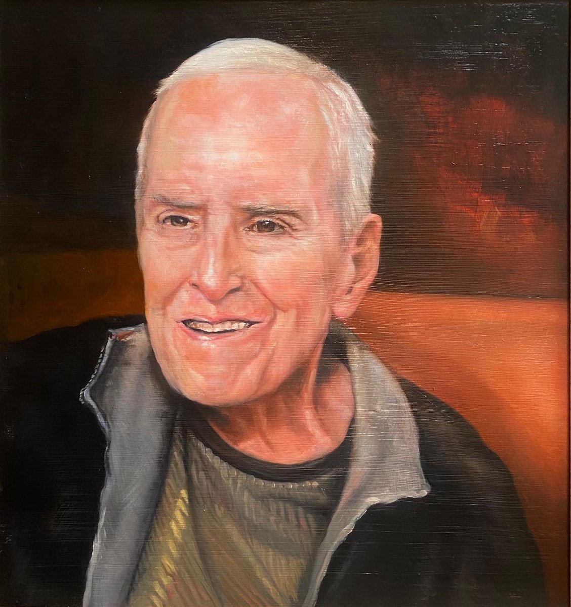 littlereddayspa's tweet photo. A message from the artist & owner of The #LittleRedDaySpa
“This is a small oil painting I did for my friend and mentor Ken Symington’s to unveil at his 90th birthday. Throughout all of that Ken remained an important source of inspiration, guidance and friendship for me.” #Art https://t.co/SF09jSYKGJ