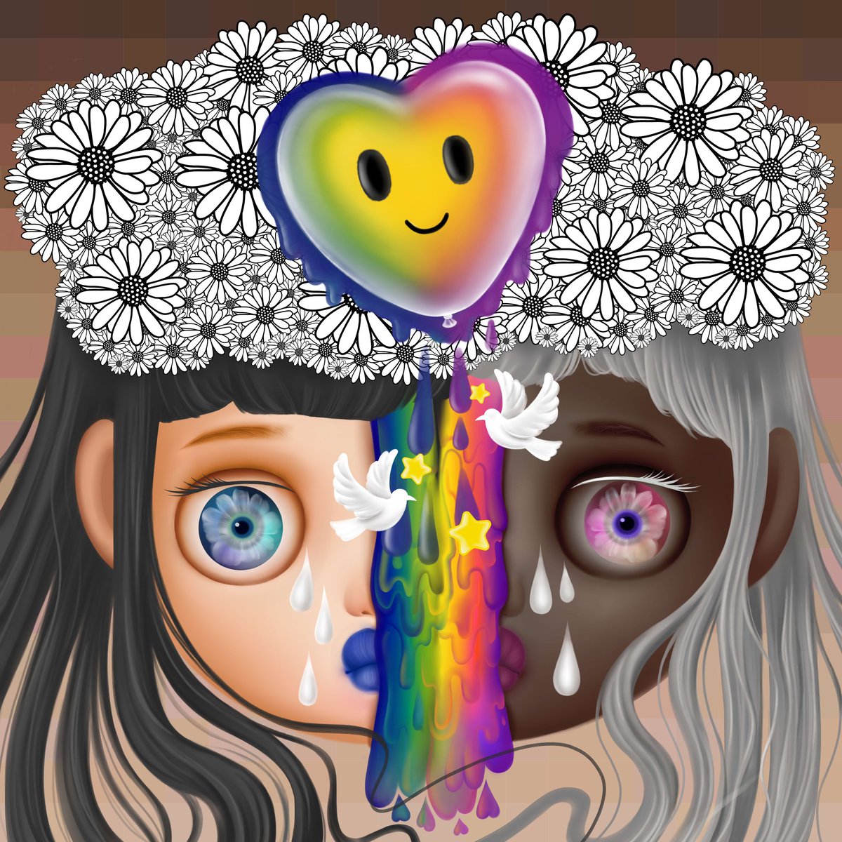 Happy Pride Month. Free to love. Love is love. Happy to be yourself. "Daisy🌼🌈🕊️Irene" on <a href="/foundation/">Foundation 🌐</a> 
Each retweet is highly appreciated.🙏 ✨🍀
#NFTcommunity #NFTartist   #NFTS  #nftcollector #digitalpainting #illustrator #nftartworks #nftart
foundation.app/@NPPINLEEs/dai…