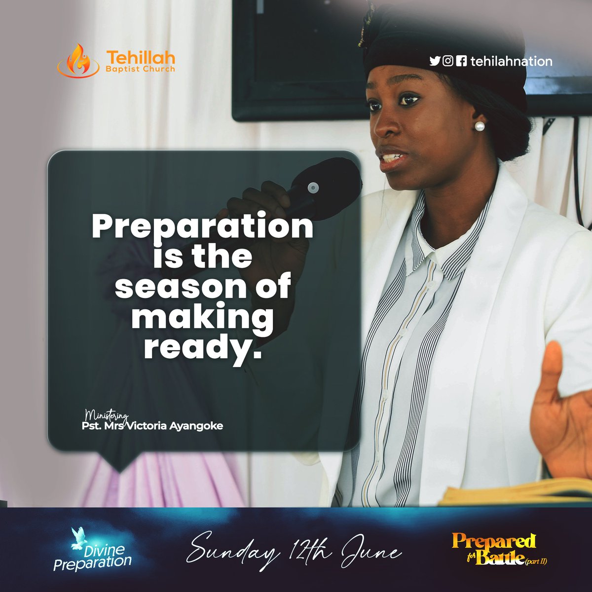 TehillahNation's tweet photo. Excerpts from Sunday Service (12th June 2022)
#TehillahBaptistChurch
#ogbomosochurch
#tbconline
#preparedforbattle
#DivinePreparation https://t.co/kYKcMdrbj2