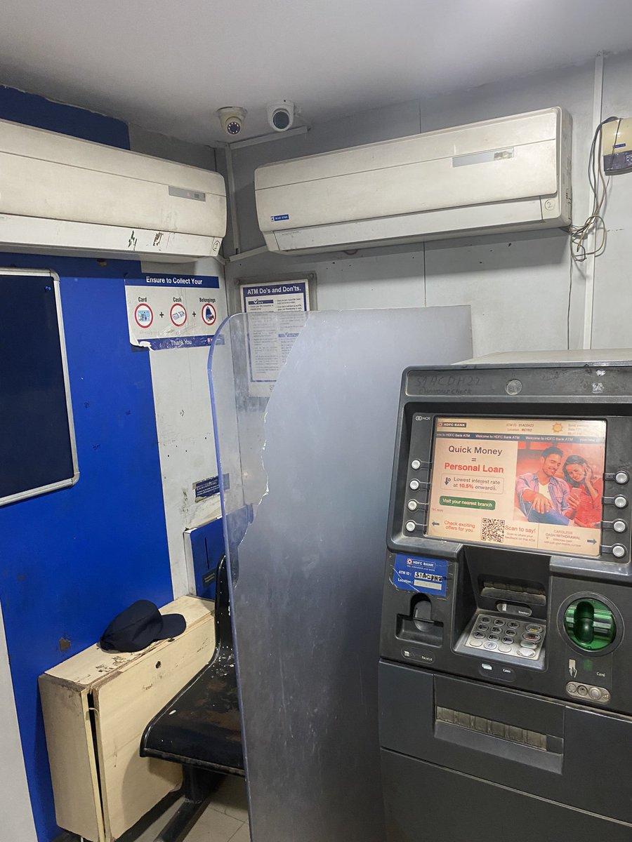 Lawyyage's tweet photo. There is no ac in working condition at HDFC Chandani Chowk ATM from past 2 or 3 days amid heat waves.
Please take necessary action ASAP
HDFC Bank.
@HDFC_Bank 
#Chandanichowk #repairAc https://t.co/5eztYtnhg0