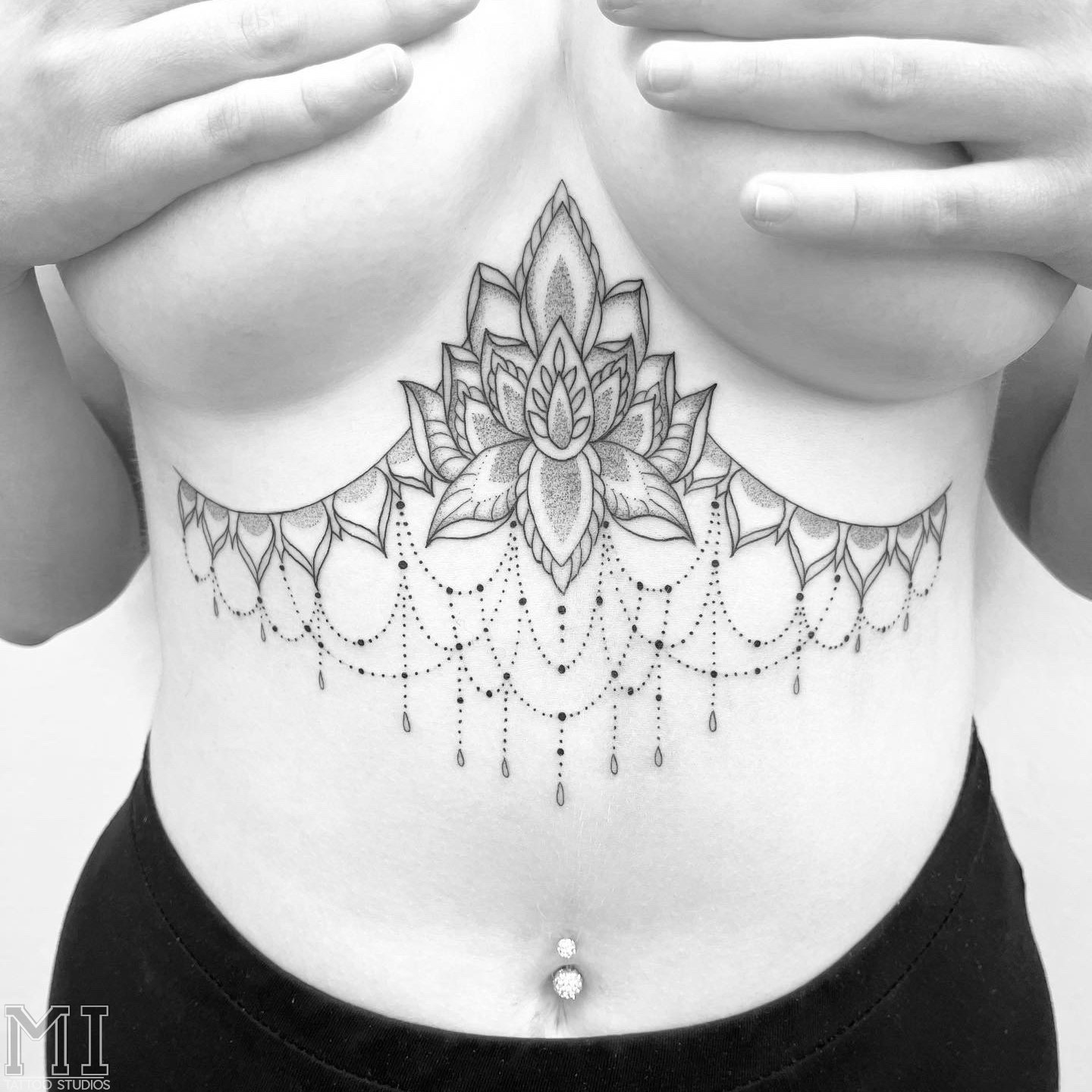 Lotus Henna Mandala Chest Temporary Tattoos For Women Underboob Adult  Butterfly Turtle Lion Fake Tattoo Sexy Waterproof Tatoos   AliExpress  Mobile