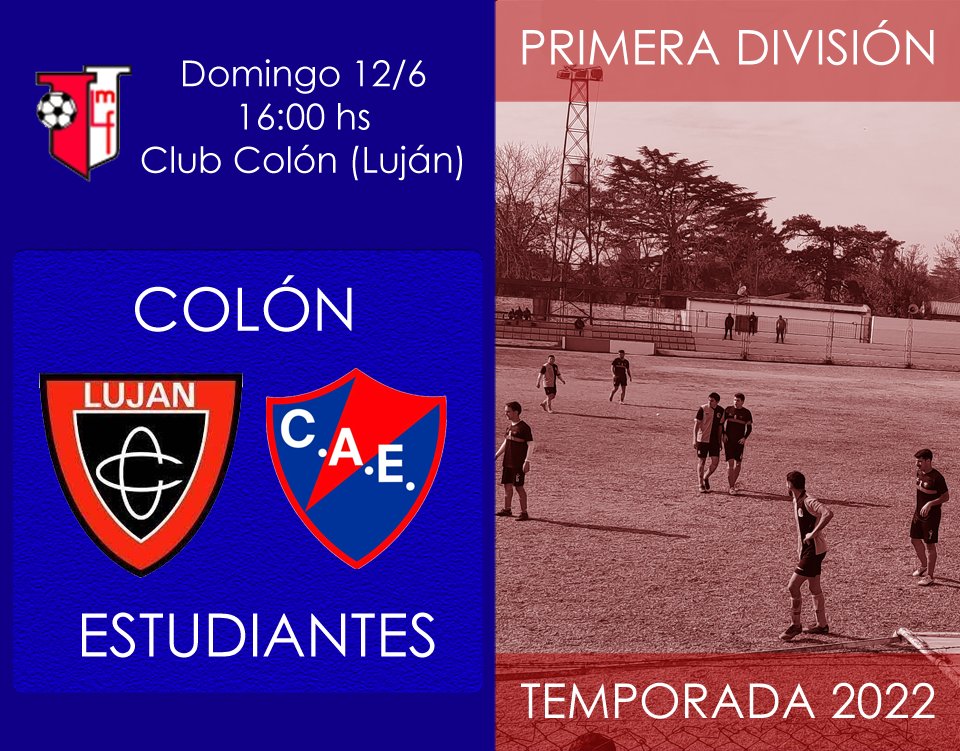 DOMINGO DE FÚTBOL EN LUJÁN - Por el certamen de <a href="/ligamercedina/">Liga Mercedina</a>, Estudiantes visita a Colón en Primera y Reserva. Ambos partidos se juegan en el Estadio Municipal de Luján.