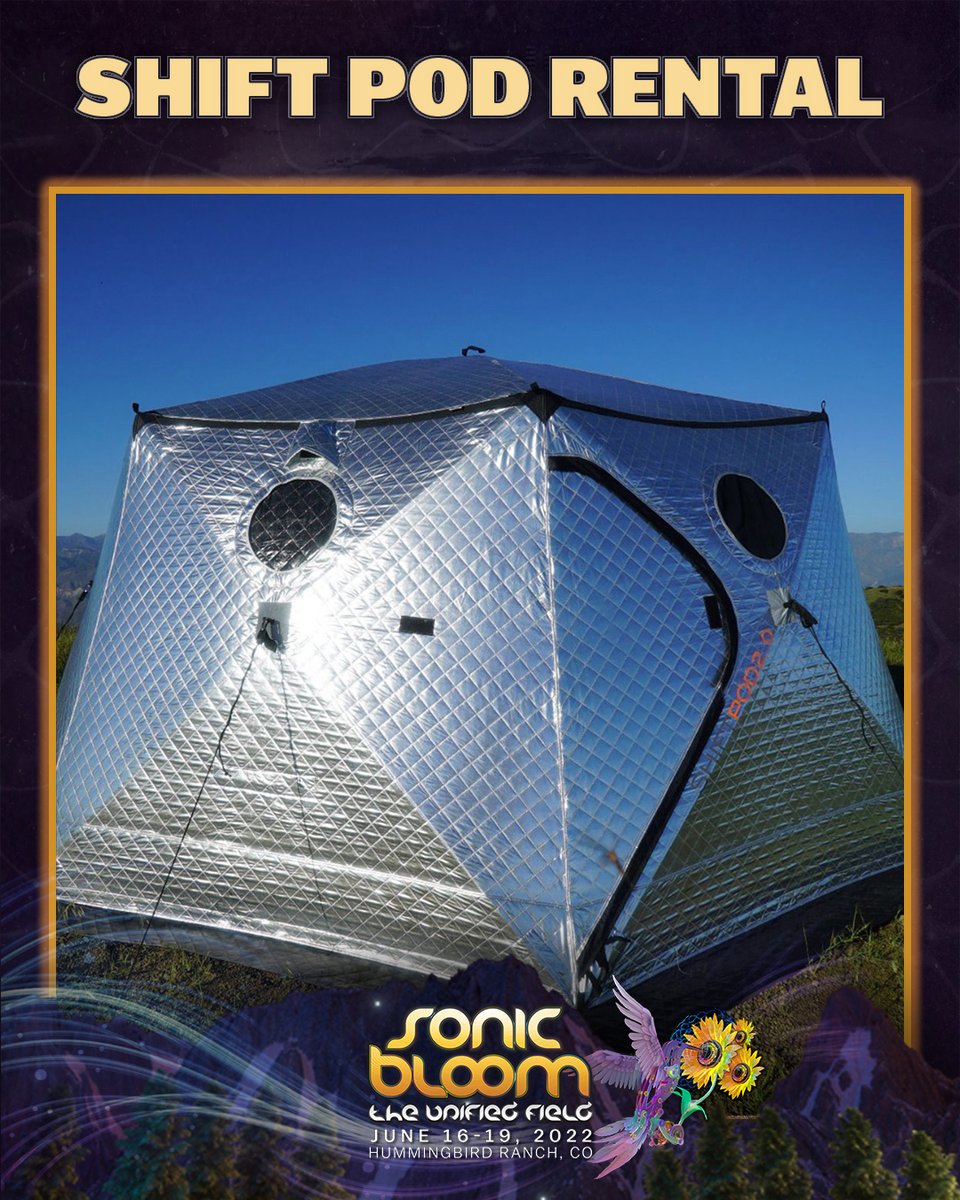 SONIC_BLOOM's tweet photo. Get more sleep by staying in a pre-set insulated Glamping Package –> https://t.co/4HxONBx16I

Up to 2 people / 1 queen size elevated bed w/ real mattresses, fresh linens &amp;shower towels, Indoor furniture, lighting, personal power outlets &amp; cooler w/ ice &amp; 1 parking pass included! https://t.co/68OwJ3okjY