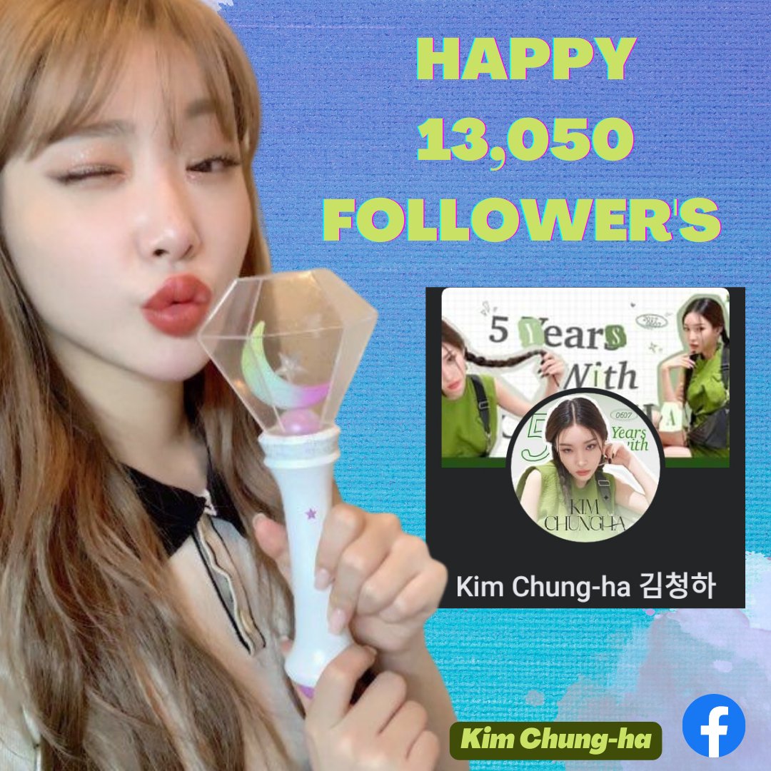 KimChun96960524's tweet photo. I'm celebrating 13, 050 followers on Facebook 🥺

Byulranghaeyo~ I did not think of gaining likes and followers but my goal is to update my co Byulharang and show love and support to Queen #Chungha 💙💜💚

Heres the page 
https://t.co/32xA1VvOaT https://t.co/2JXDZbLaNQ