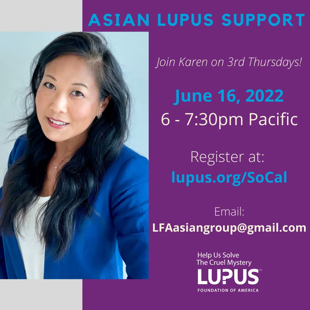LupusOrgSoCal's tweet photo. 4 support groups this week!  San Diego on Tuesday, Ventura on Wednesday, Asian Community on Thursday, and Saturday Support on, well, Saturday.  https://t.co/uRpIIK7lC0. https://t.co/pQ5SrGe7fa