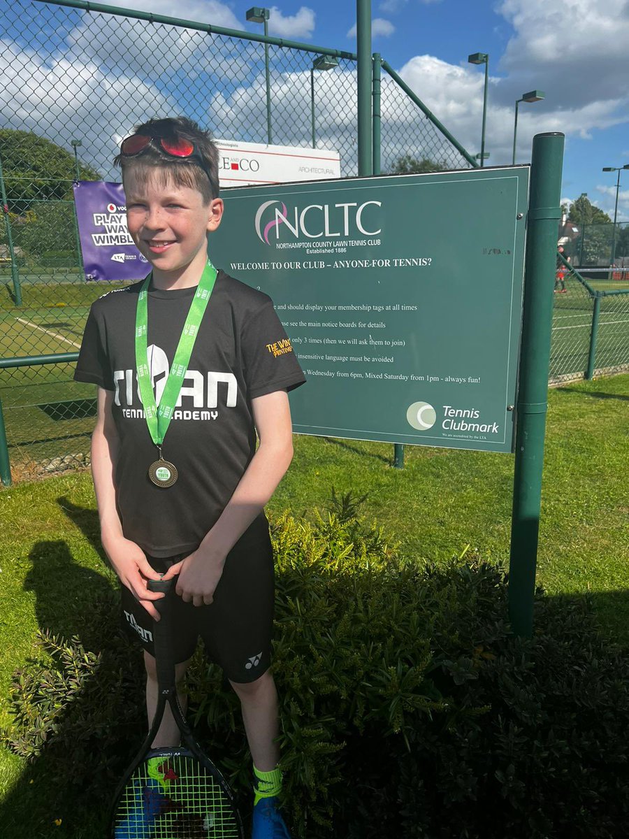 Congratulations Oliver on winning the Northampton County Tennis Club U10 Grade 5. Fantastic effort from the lad 👊🏼🎾👏🏼🥇 <a href="/TennisRisbygate/">Risbygate Tennis Club</a> <a href="/yonextennis_uk/">Yonex Tennis UK</a>