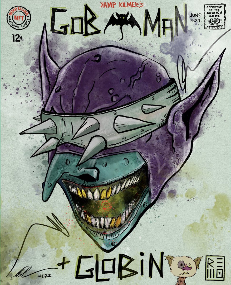 Sneak Peek of unique generative Gob-Man available for free (pay gas only) to all holders of “Gob-Man Wuz Here” Mint open only until Monday June 13th midnight PDT at KampKilmer.io <a href="/goblintownwtf/">goblintown.wtf</a> <a href="/McGoblinBurger/">McGoblinBurger</a> <a href="/DadMod_xyz/">Dad Mod</a> <a href="/valkilmer/">Val Kilmer</a> <a href="/RemoCamero/">REMO</a>