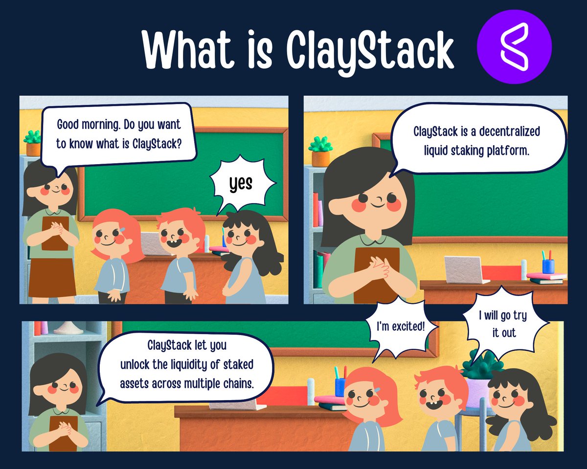 NongM9999's tweet photo. I made this Comic to help explain What is ClayStack
#ClayClan #StakingReDeFined #DeFi #ClayStackArts
@ClayClanDAO @ClayStack_HQ https://t.co/ocnydWsEyA