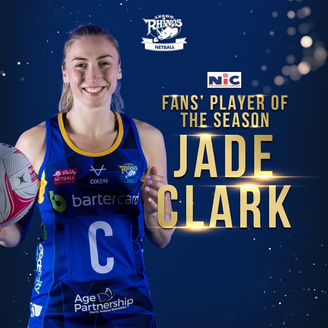 Your 2022 Fans’ Player of the Year, which is sponsored by <a href="/NICServices/">NIC Services</a>, goes to our co-captain <a href="/jadeyclarke/">jade clarke MBE</a> 🙌