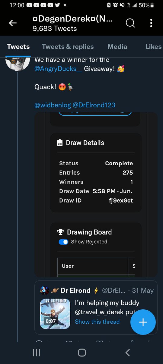 @DrElrond123 @jcboyer_1 <a href="/AngryDucks__/">Angry Ducks NFT 😡MINT LIVE🦆</a> <a href="/widbenlog/">Paradigm.egld #MEXto1 🪐♠️</a>