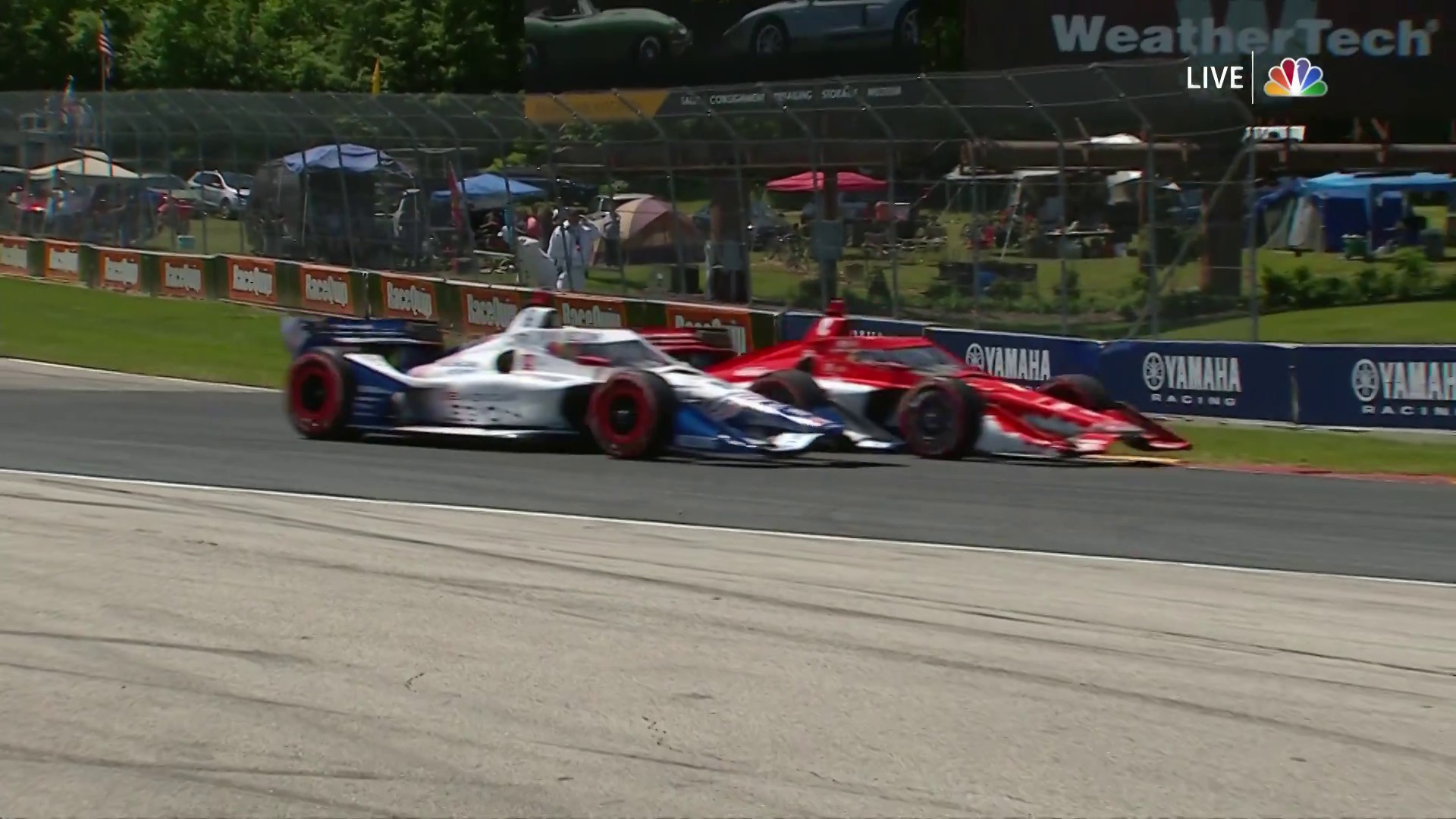 INDYCAR on NBC on Twitter "Ericsson hit him! Teammates collide as
