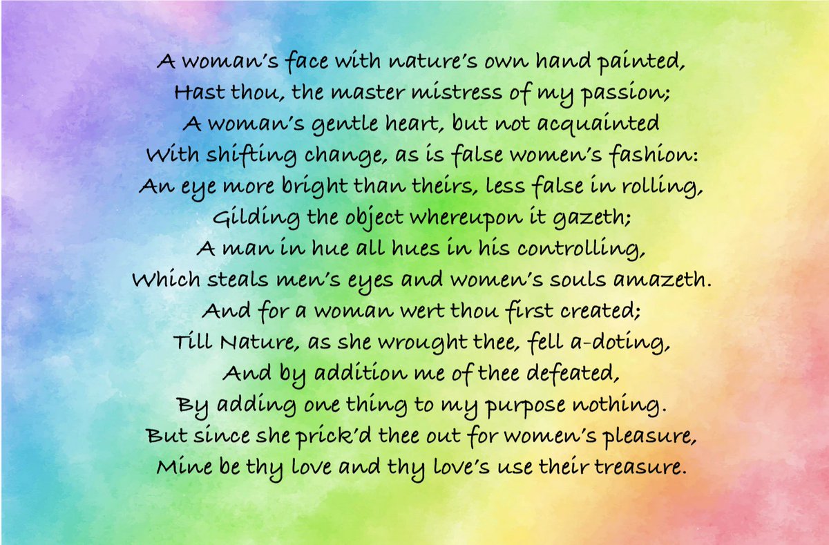 GarethDQuinn's tweet photo. #ShakespeareSunday #Sonnet20 https://t.co/LAEOBg9MJx