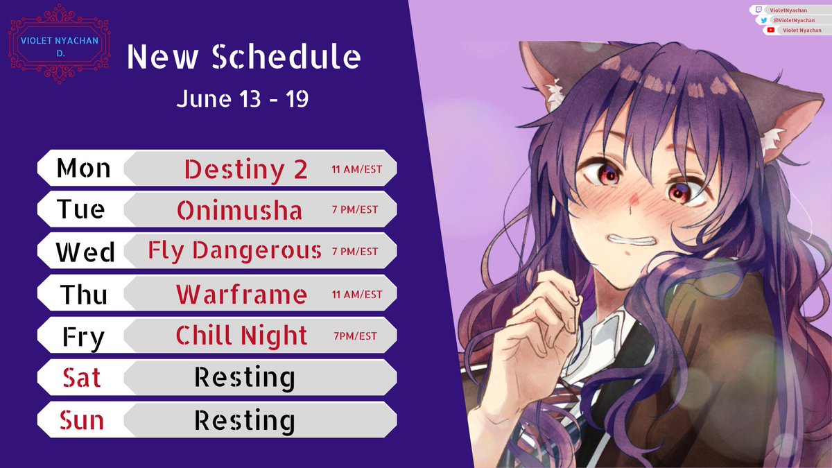 VioletNyachan's tweet photo. Entering the War themed games ark!! Im just too exited for next week!๐
๐ฆ
Hashtags๐ฆ
General: #VioletNyachan
Live: #VioLive
Lore: #VioLore
Art: #DVioArt
#Vtuber #VtuberUprising #VtubersEN https://t.co/QEAxxIrLL7