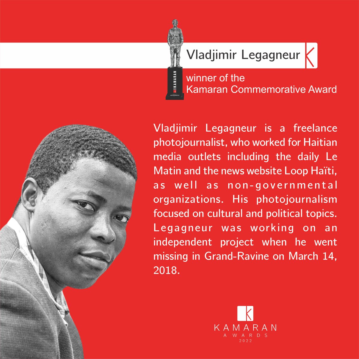 KamaranMuseum's tweet photo. ڤلاجمیر لێگانیور، براوەی خەڵاتی یادکردنەوەی کامەران.
Vladjimir Legagneur, winner of the Kamaran Commemorative Award.
فلادجمير ليجانور، الفائز بجائزة كامران التذكارية.
#KamaranAwards #Metrography #Iraq #Kurdistan #Photojournalism https://t.co/tTgvVv4i5n