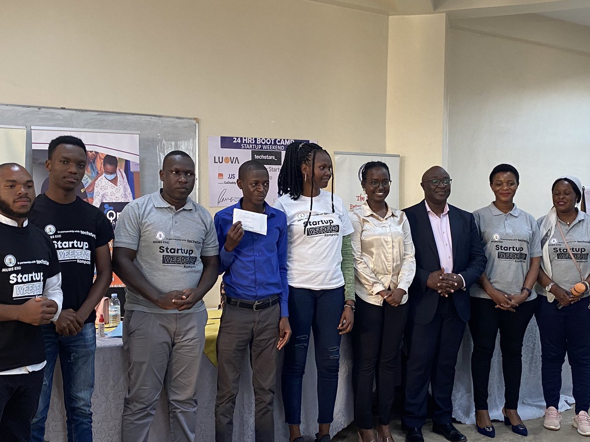 mubs_socials's tweet photo. The #MUBS24hrBootcamp finally came to an end with authentic judgement which saw โTech Levelโ scooping the cash prize of 1M. Tech level is a real time patient monitoring system to aid medical care. Congratulations innovators ๐
#SWKampala @StartupWeekend @MUBS_Entreship https://t.co/e5GJXUIhPH