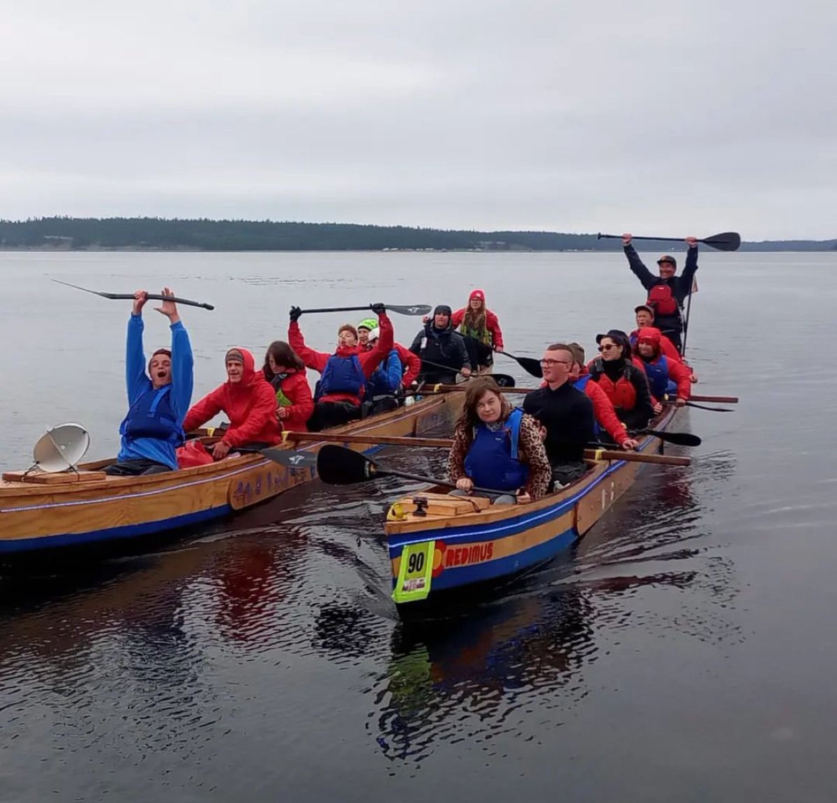UtSchoolsDB's tweet photo. They did it! Utah School for the Blind students rowed to the finish line! Details: https://t.co/BZpM0hQ8Fd  “They finished! They are so cold, wet, &amp; tired. These kids and their crew rock! They truly give their all in every way for these kids!” #WeAreUSDB #Abilities #BlindKidsCan https://t.co/txURsgGeY9